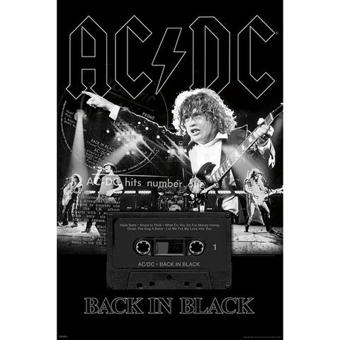 AC/DC - Poster - Back In Black Live-In Plastic-Rolled-24x36