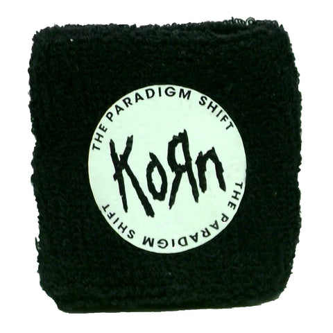 KoRn - Cloth Wristband Sweatband - Logo Paradigm Shift - One - Licensed New