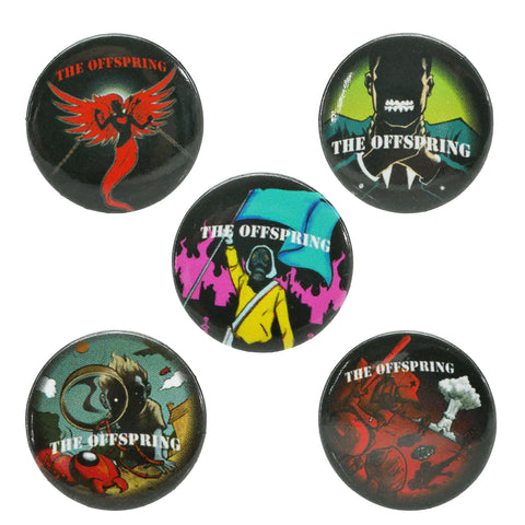 The Offspring - Logo Art - 5 Button Badge Set