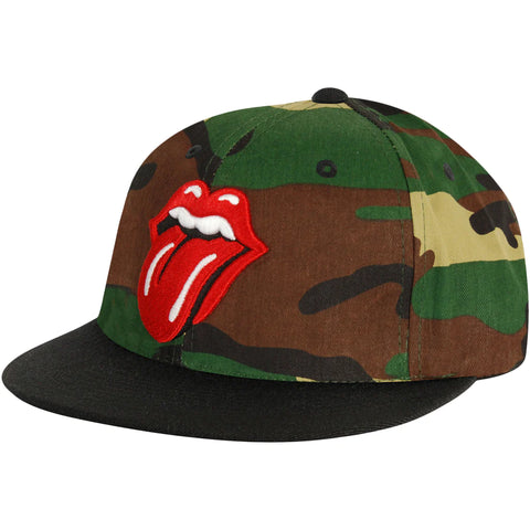 Rolling Stones - Camo Tongue Snapback Cap