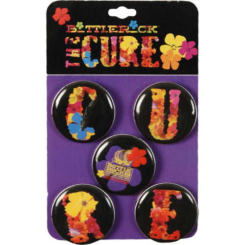The Cure - 4 Piece Button Badge Set