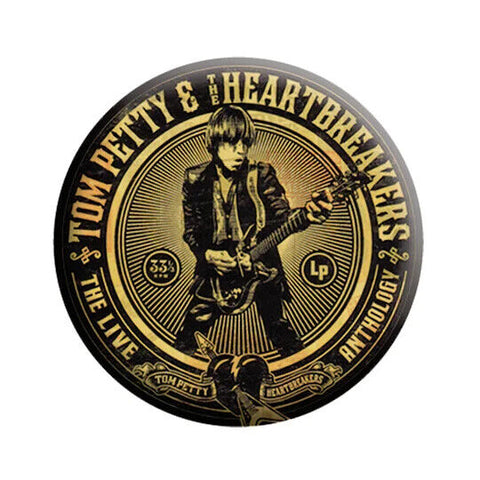 Tom Petty-Button Badge Pin-Heartbreakers-Live Anthology-Collector's-(Pack Of 2)