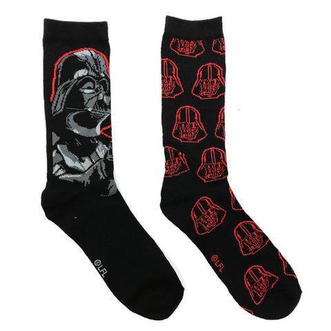 Star Wars - Darth Vader - Casual Crew - Unisex Men's 6-12 - 2 Pair 2PK - Socks