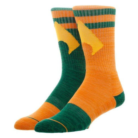 Aquaman - DC - Flipped Colors Crew Men's 10-13 - 1 Pair - Socks