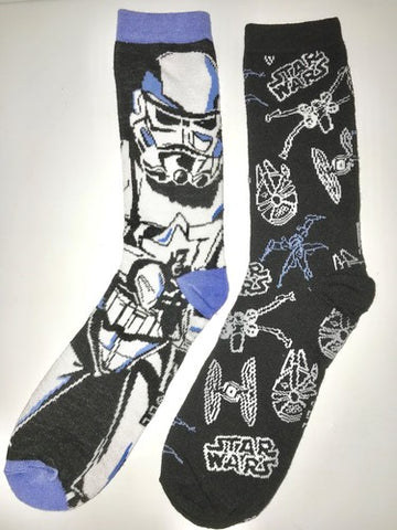 Star Wars - Casual Crew - Unisex Men's 6-12 - 2 Pair 2PK - Socks