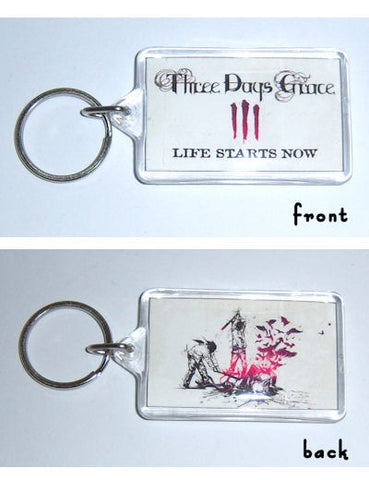 Three Days Grace - Life Starts Keychain
