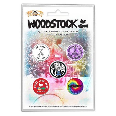 Woodstock - Surround Yourself - Button Badge Set - UK Import