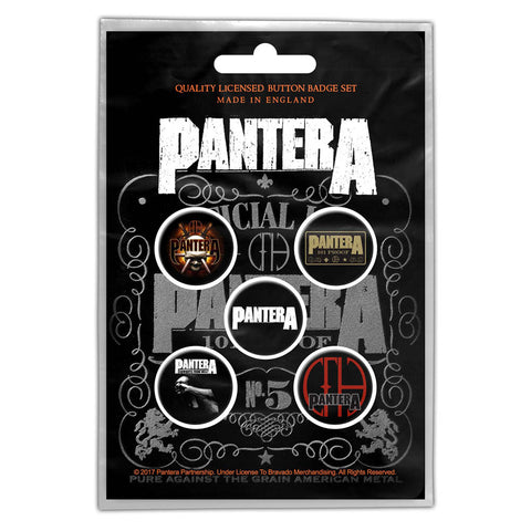 Pantera - 101 Proof - Button Badge Set - UK Import