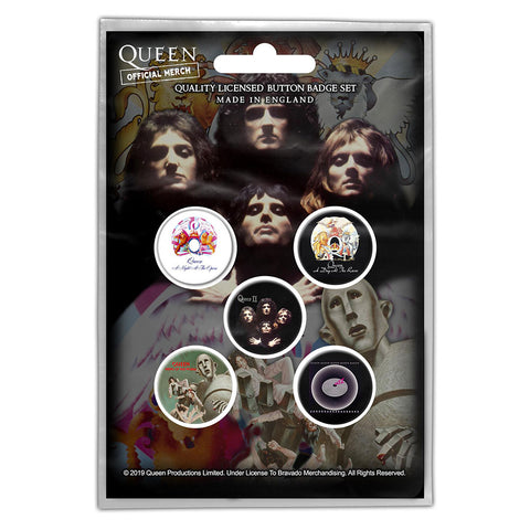 Queen - Early Albums - Button Badge Set - UK Import