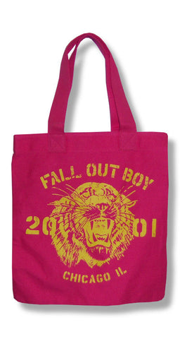 Fall Out Boy - Tiger Hot Pink Tote Bag
