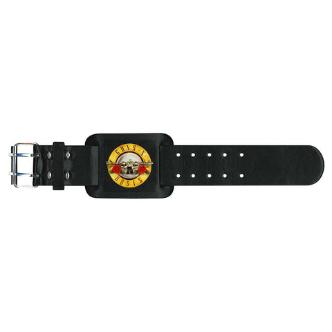 Guns N Roses - Leather Logo Metal Strap - Wristband (UK Import)