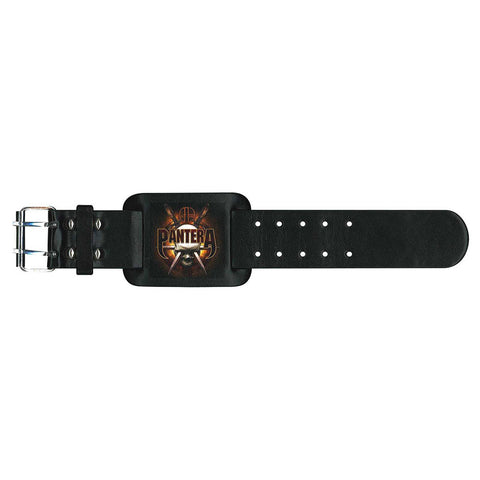 Pantera - Leather Logo Metal Strap - Wristband (UK Import)