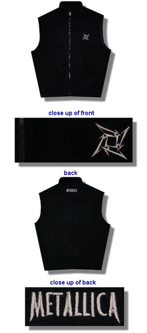 Metallica - Embroidered Logo Polar Fleece Tek Vest