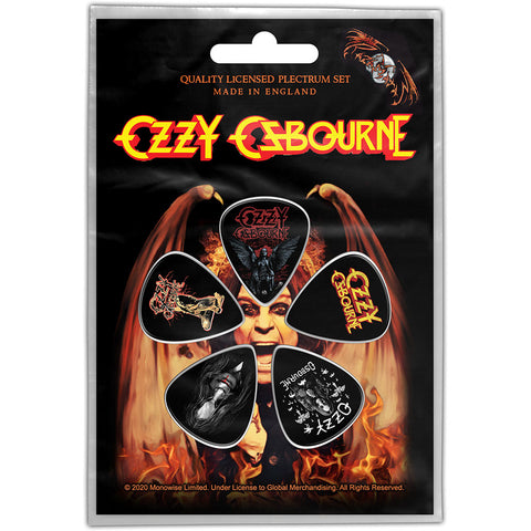 Ozzy Osbourne - Guitar Pick Set - 5 Picks - UK Import - Licensed New In Pack