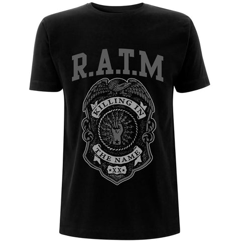 Rage Against The Machine - Grey Police Badge T-Shirt (UK Import)