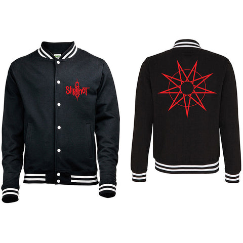 Slipknot - Logo & 9 Point Star Varsity Jacket (UK Import)