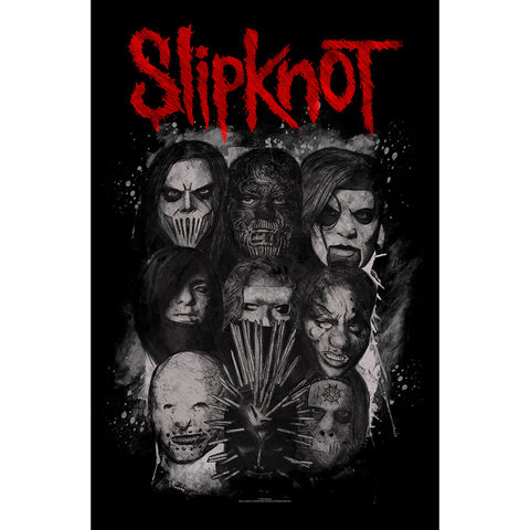 Slipknot - Masks - Textile Poster Flag (UK Import)