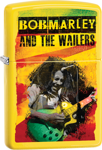 Bob Marley - The Wailers - Yellow Matte - Flip Top - Zippo Lighter