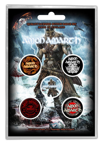 Amon Amarth - Button Badge Set - Jomsviking - UK Import