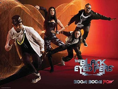Black Eyed Peas - Flag - Boom Bom Pow Logo - Fabric Poster - Licensed New