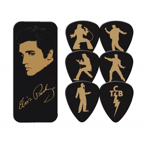 Elvis Presley - Gold Portrait Guitar Pick Tin