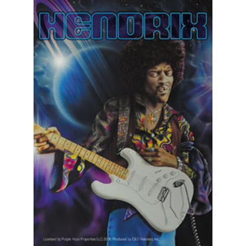 Jimi Hendrix - Sticker - Saturn Delta Neptune Planets With Guitar