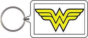 Wonder Woman - Yellow Logo Lucite Keychain