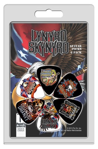 Lynyrd Skynyrd- Guitar Pick Set - 6 Picks - Flag Design