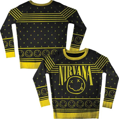 Nirvana - Smiley Pattern Sweater