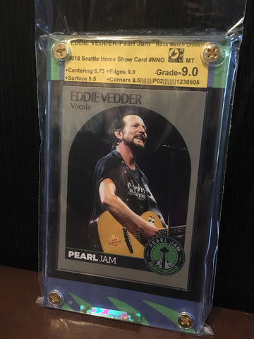 Pearl Jam-Eddie Vedder-2018 Seattle Home Show Trading Card-Graded Card-RMU-9-MT