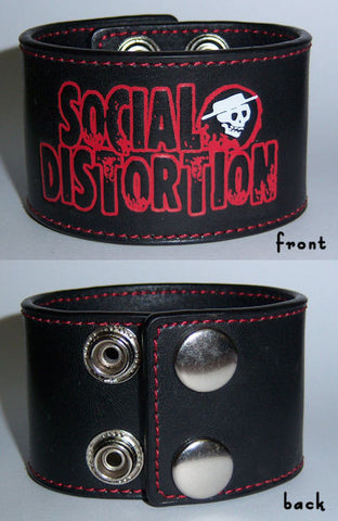 Social Distortion - Leather Wristband