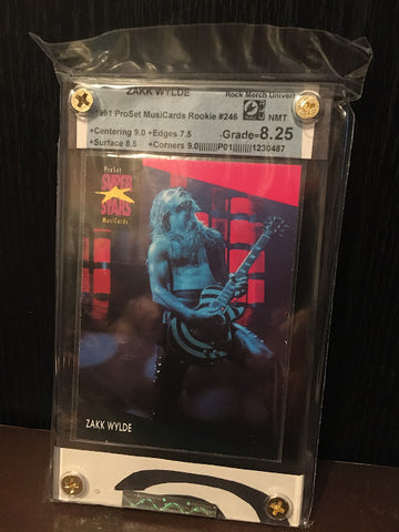 Zakk Wylde-Black Label Society-1991 ProSet Rookie-Graded Card-RMU-8.25-069377
