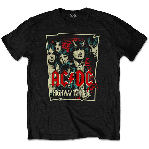 AC/DC - Highway To Hell Sketch T-Shirt (UK Import)