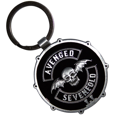 Avenged Sevenfold - Deathbat Crest Drum - Metal Keychain (UK Import)