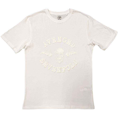 Avenged Sevenfold - Classic Deathbat White Hi-Build T-Shirt (UK Import)