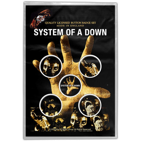 System Of A Down - Hand - Button Badge Set - UK Import