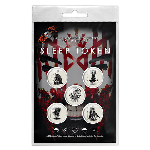 Sleep Token - Vessel Mask - Button Badge Set - UK Import