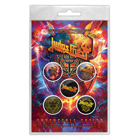 Judas Priest - Invincible Shield - Button Badge Set - UK Import