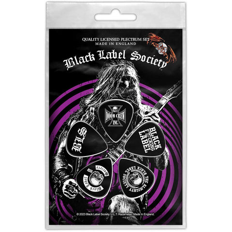 Black Label Society - Zakk Wylde - Guitar Pick Set - 5 Picks - (UK Import)