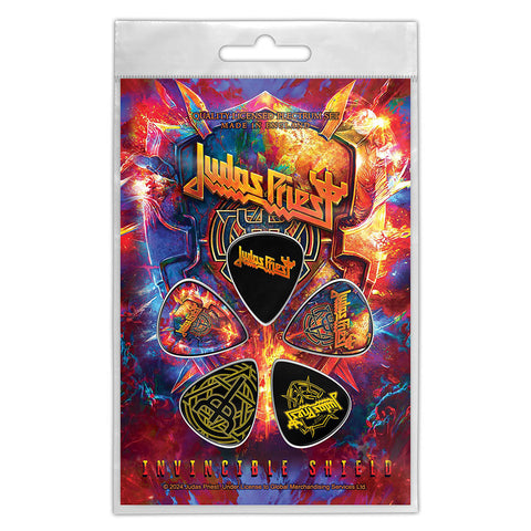 Judas Priest-Guitar Pick Set-Invincible-UK Import-5 Picks-1mm-Licensed New