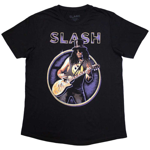 Slash (Guns N Roses) - Purple Circle T-Shirt (UK Import)