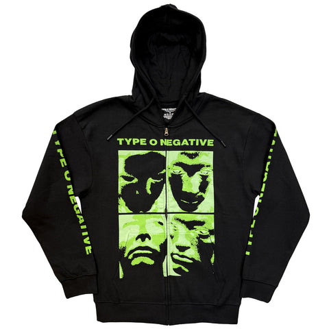 Type O Negative - Faces - Zip Hoodie (UK Import)