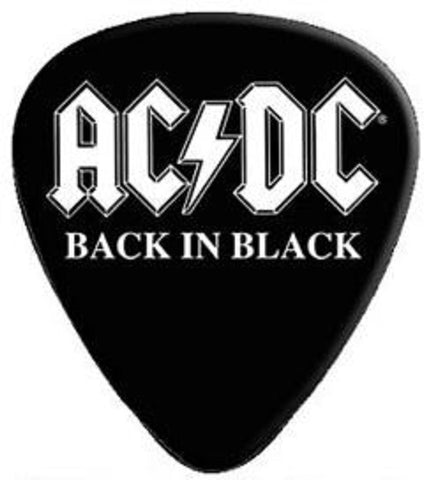 AC/DC - ONE - Back In Black - Guitar Pick