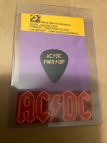 AC/DC-Pwr/Up_Guitar Pick_UK Import_Labeled-Licensed_New In_Ultra Pro Holder