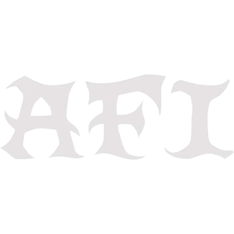 AFI - Vinyl Cut Logo (White) Peel & Rub - Sticker