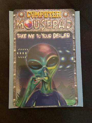 Mouse Pad-PC-Computer - Alien Dealer-9 x 7 Inches- Licensed New In Pack