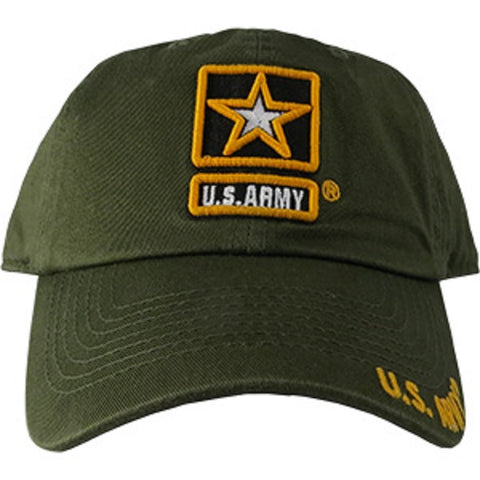 U.S. Army - Cap - Hat - Star Logo - Adjustable Strap Back Hat