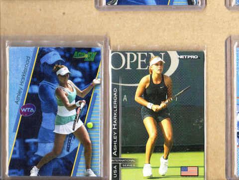 Ashley Harkleroad-2 Card Lot-2003 NetPro Rookie-2011 AceAuthenticEX-WTA-#24-Mint