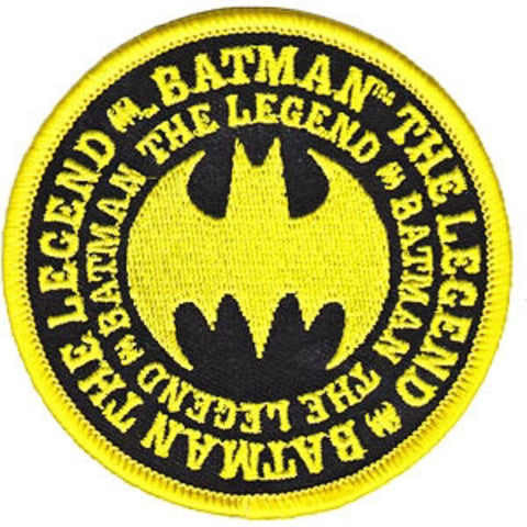 Batman-Patch-Legend-Bat Signal-Collector's-Iron On-Licensed