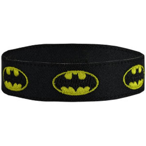 Batman - Cloth Embroidered Bracelet - Bat Signal-Black-Cloth-DC-Licensed New